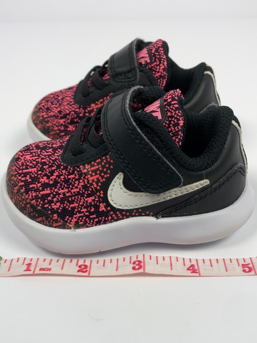 Nike Flex Contact Toddler Girls Black Pink Sneakers Shoes Size 3C
